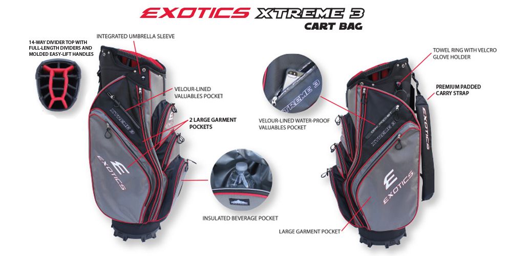 Exotics Xtreme 3 Cart Bag